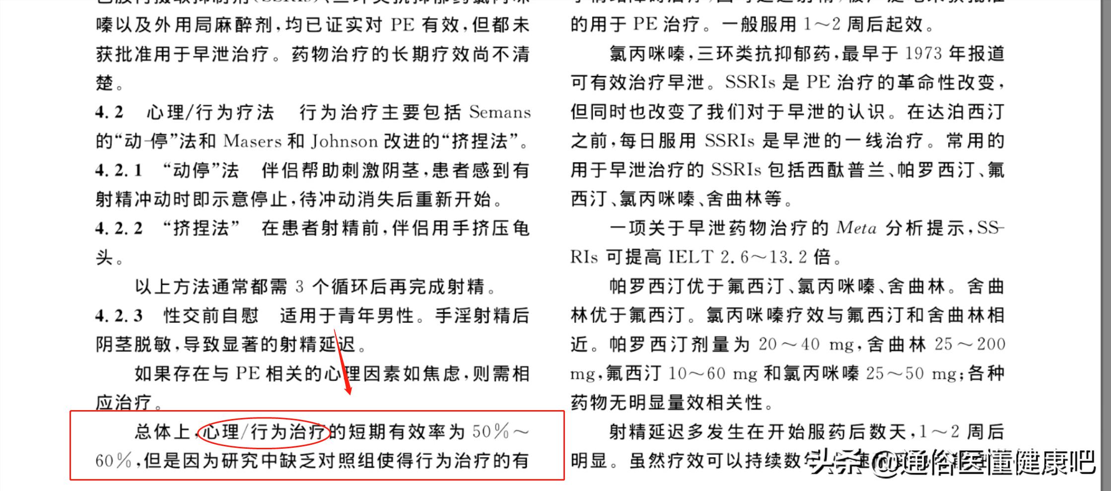 早泄,治疗早泄的方法