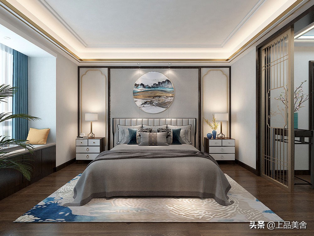 140平最新中式风格装修全屋效果图,140平中年夫妻装修简美风格