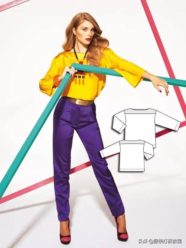 时装设计图手绘教程,服装制版图案大全