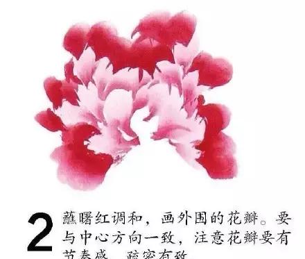 墨尔本写意牡丹的画法教程,小写意国画牡丹叶子的画法