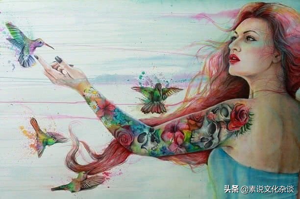 水彩墨色,水彩画用六种颜色画风景