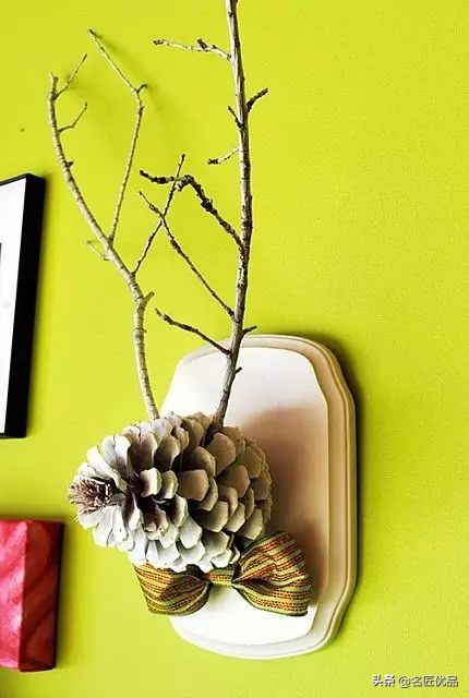 超简易手工环创,树干手工制作环创