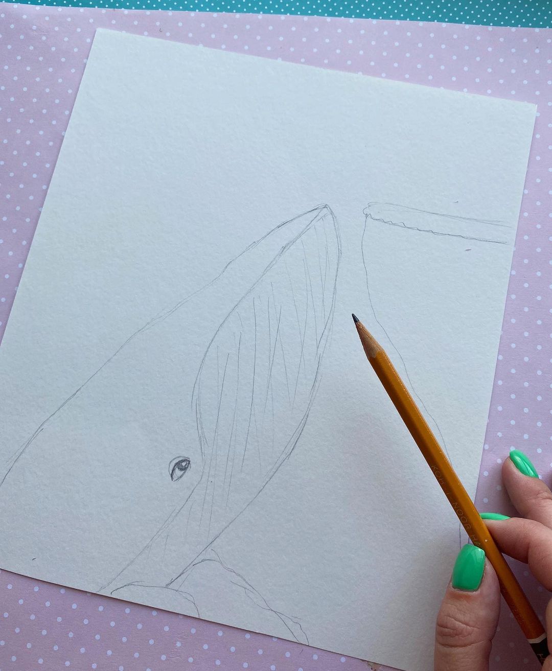 水彩画初学者鲸鱼云朵风景画,落日鲸鱼水彩画图片大全