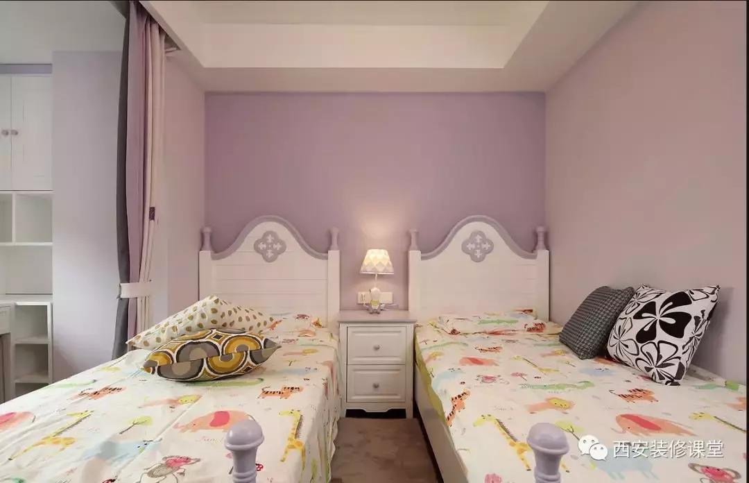 两个宝宝卧室两张单独床,两个女儿房间怎么放两张独立的床