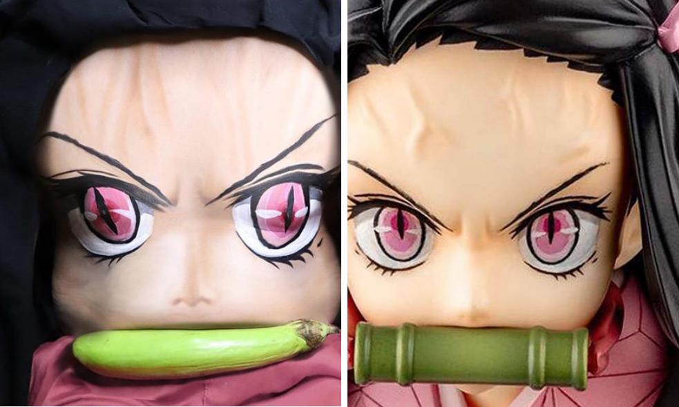 泰国小哥又cos鬼灭之刃了，还去超市买东西，路人都看笑了