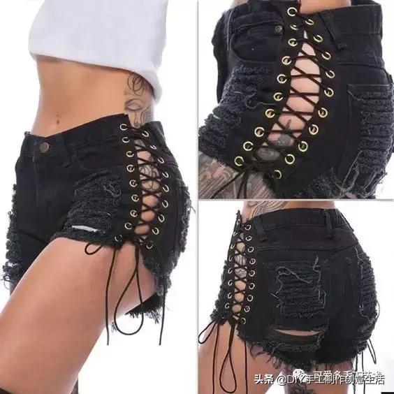 牛仔裤改造小点子,牛仔裤裤脚创意简单改造