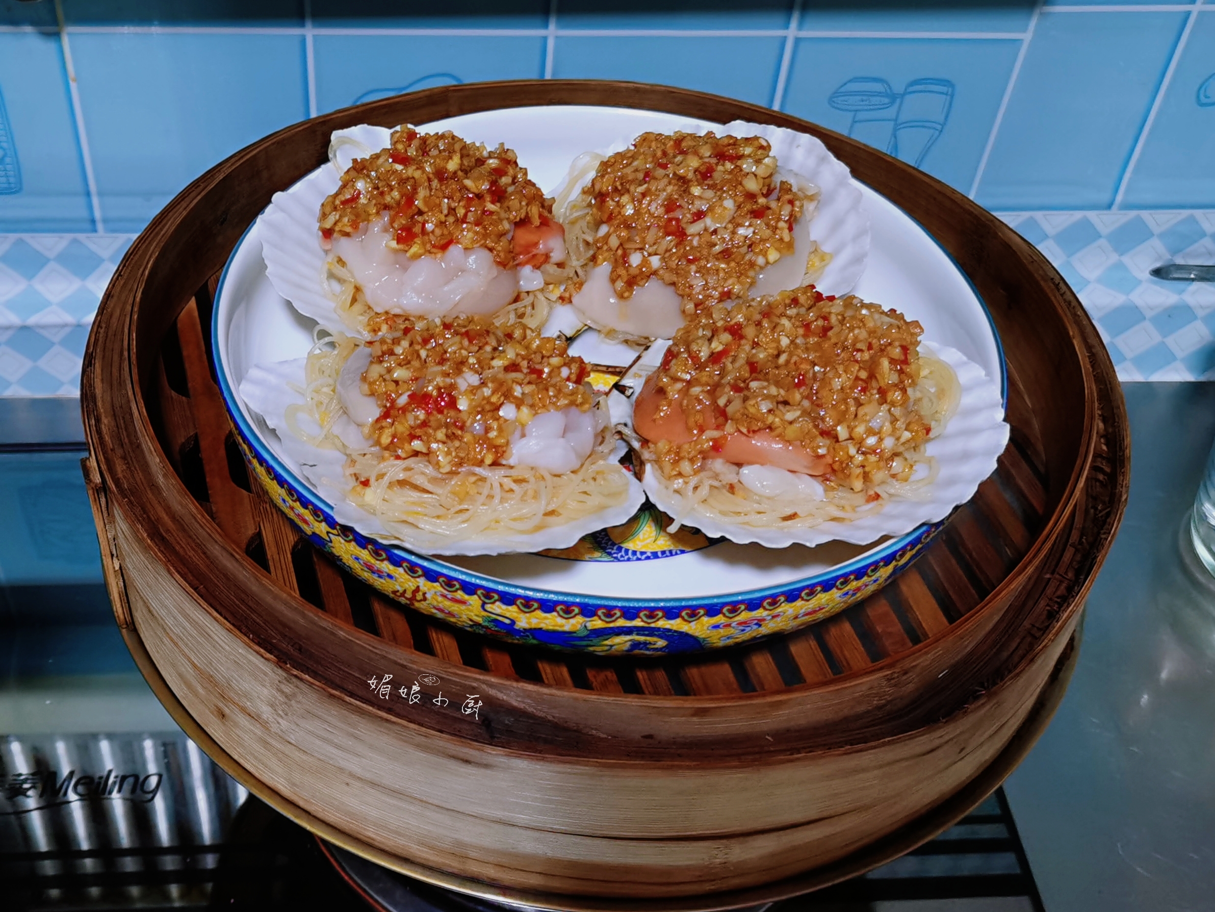 蒜蓉粉丝蒸扇贝的教程你学会了吗,蒜蓉粉丝蒸扇贝做法扇贝怎么处理