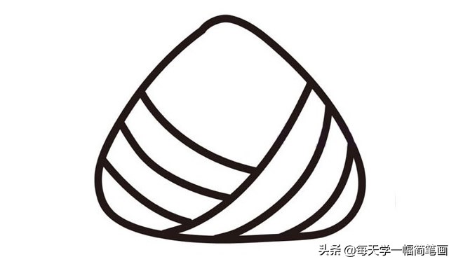 端午节粽子简笔画涂色,端午粽子做法简笔画