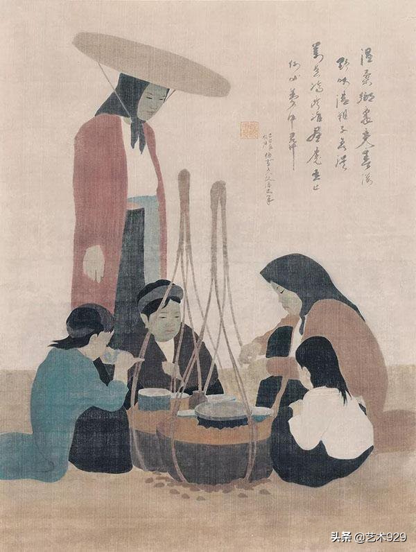 越南画家彩铅画 (越南画家肖像画)