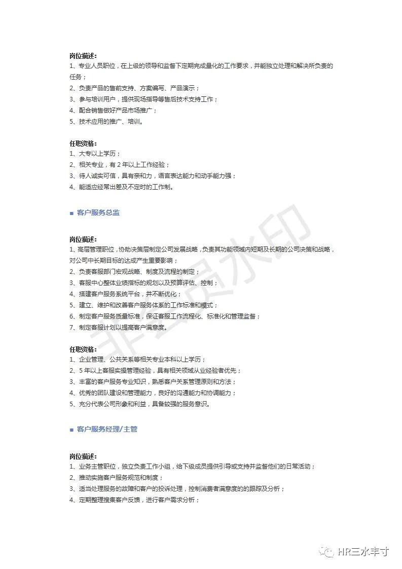 hr必读职位说明书,干货最全面的岗位说明书模板