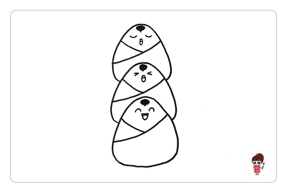 赛龙舟粽子的简笔画简单又好看,画粽子和赛龙舟简笔画幼儿