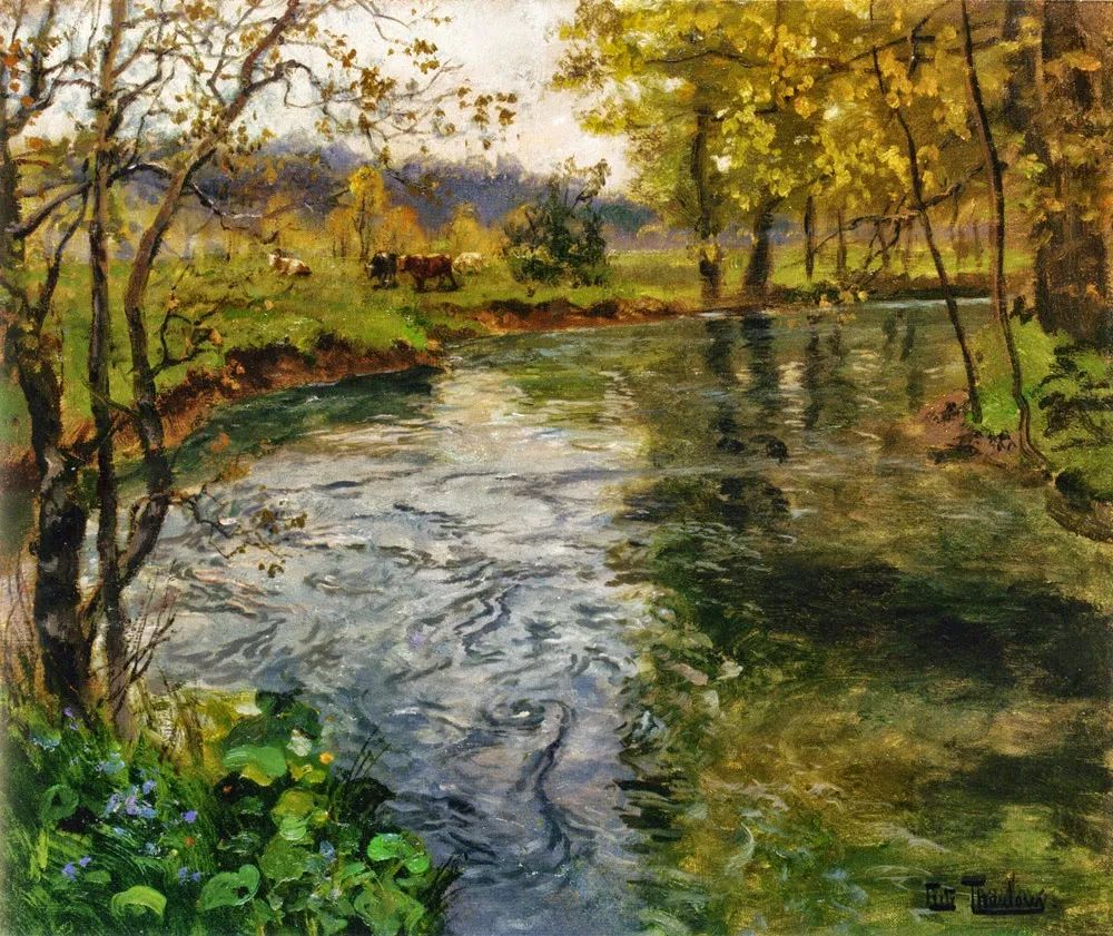 看一百遍都不觉得腻的山水,独特手法和细腻笔触的油画风景