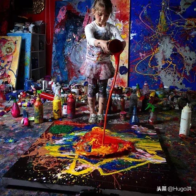 父母“纵容”的熊孩子成为了2岁的女版“毕加索”，作品卖出百万