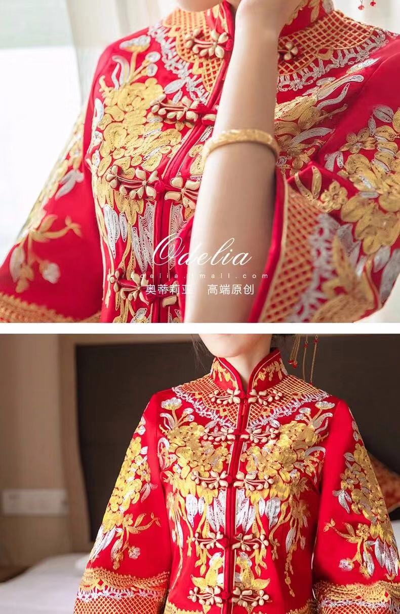 最适合穿中式嫁衣,新款秀禾服新娘礼服中式嫁衣