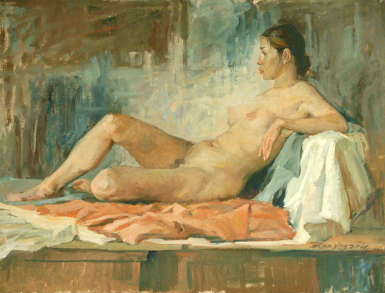 柠檬汁氤在水中　角落里美人如茵——画家赵鹰的写意油画