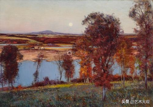 美国当代风景油画写生作品,美国大峡谷古典风景油画
