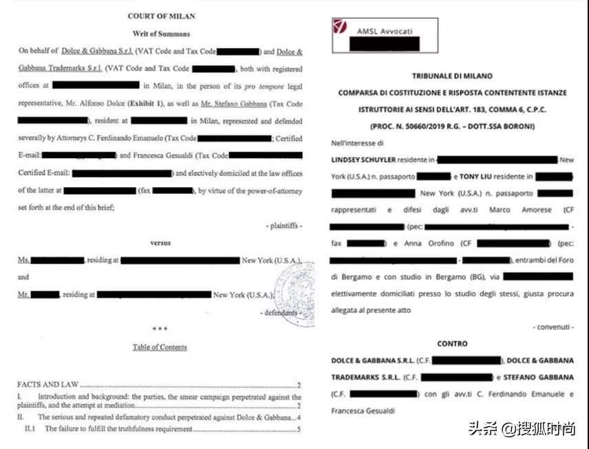 杜嘉班纳起诉辱华事件曝光者,杜嘉班纳辱华事件后续