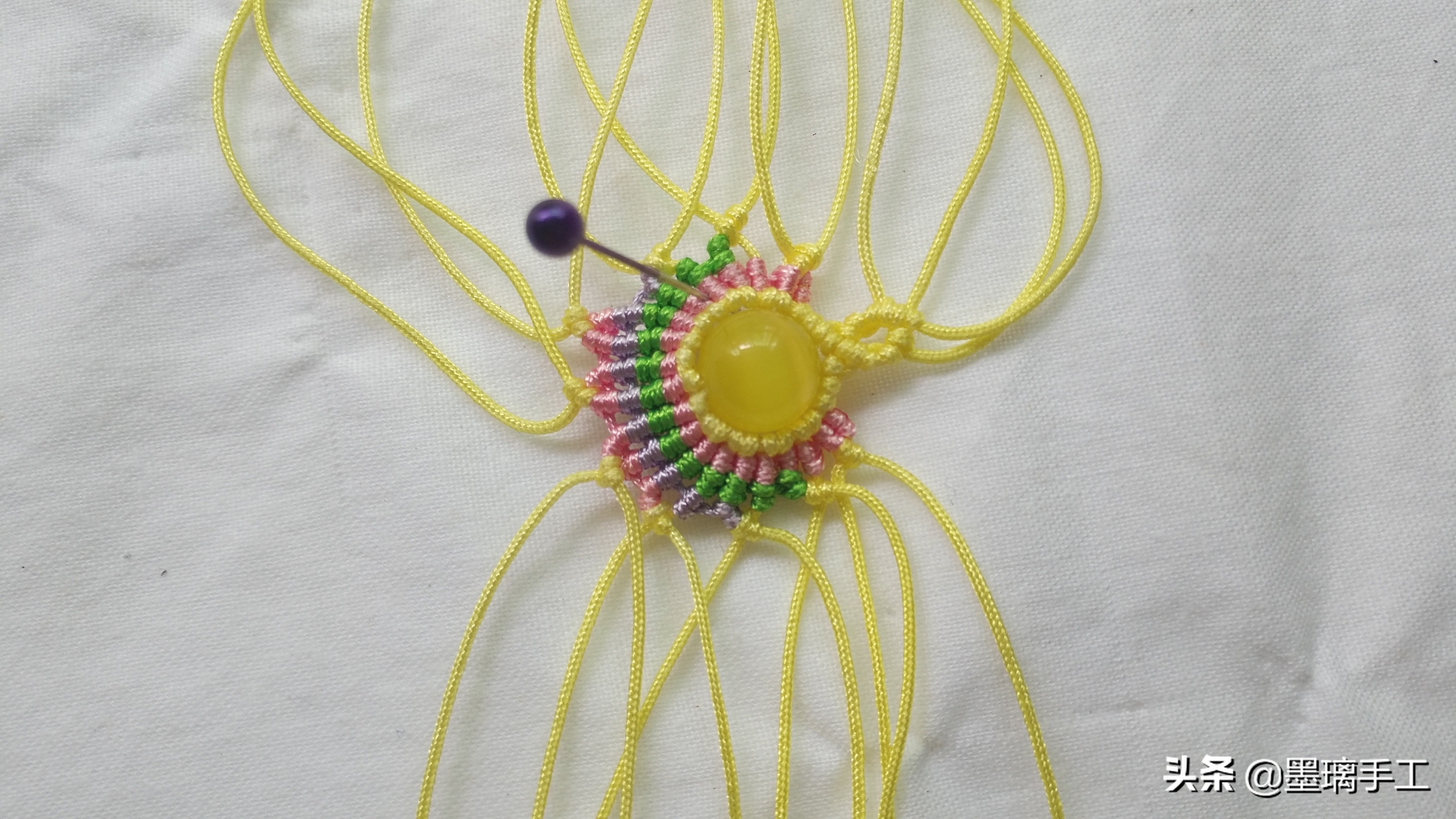 复古耳环编绳教程,简单北欧风手工编绳