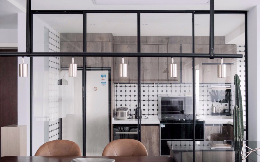 小户型开放式厨房怎么避免油烟,厨房餐厅一体半开放式厨房防油烟