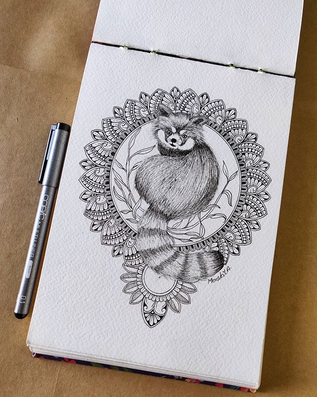 抽象曼陀罗艺术与可爱动物的创意结合:繁复精美,附绘画基础图案