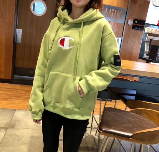 吉普刺绣加绒卫衣,冠军卫衣红色带帽新款加绒