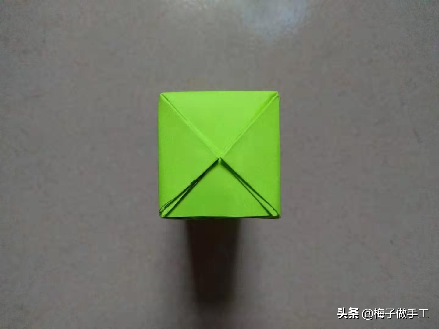 手工折纸简单好看的牛奶盒,简单折纸手工牛奶盒长方形纸