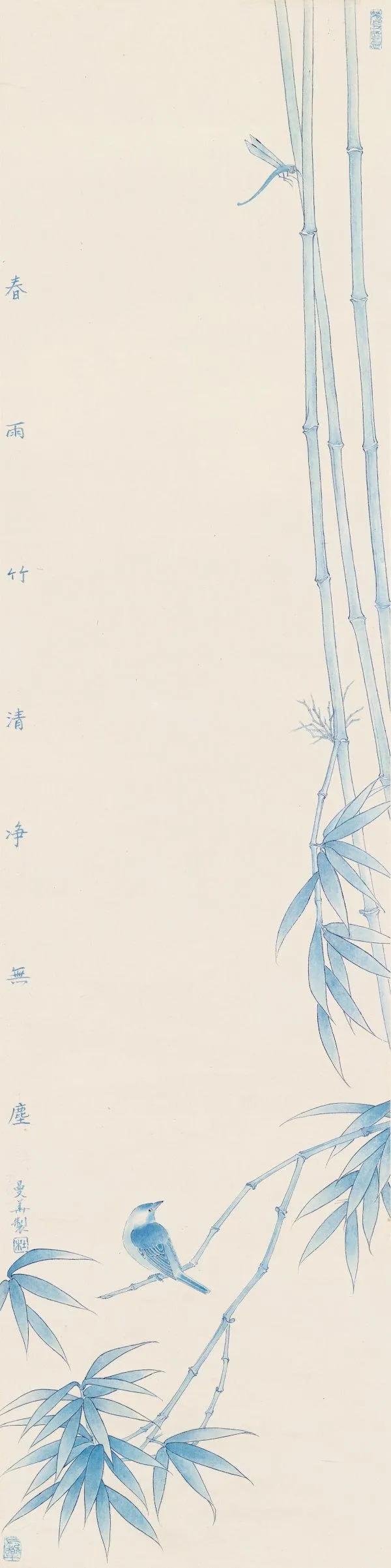 杜曼华美人蕉工笔画,淡雅空灵杜曼华工笔花鸟作品40幅