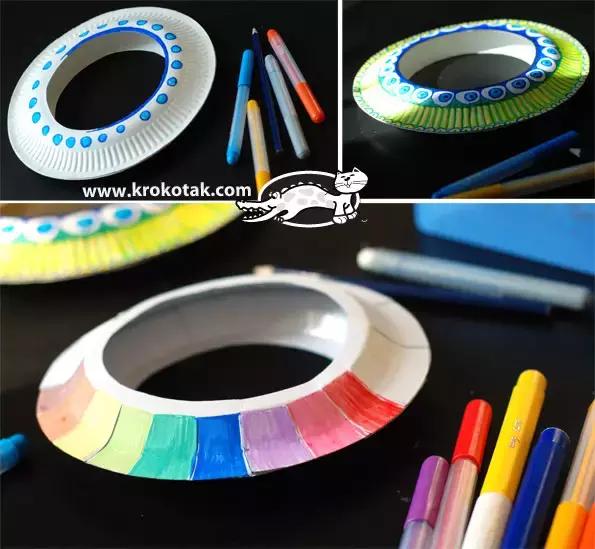 美工制作手提包一次性纸盘教案,美工区纸盘创意手工