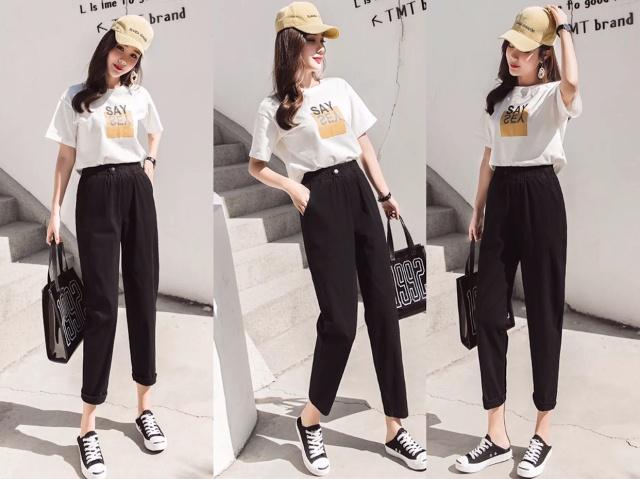 冬款黑色哈伦裤的十种搭配方法,秋冬黑色牛仔哈伦裤高级穿搭