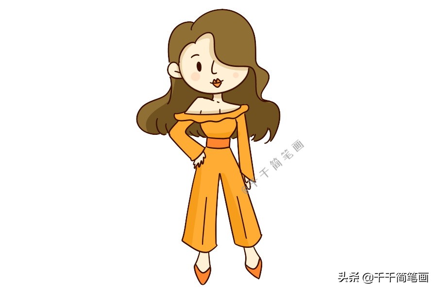 卡通职业人物简笔画,可爱简笔画q版人物教程