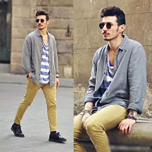 黑皮肤男生应该怎么穿衣服,古天乐黄配白穿搭