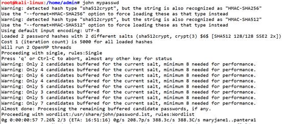 KaliLinux学习笔记（密码破解篇）