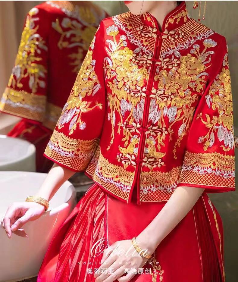 最适合穿中式嫁衣,新款秀禾服新娘礼服中式嫁衣