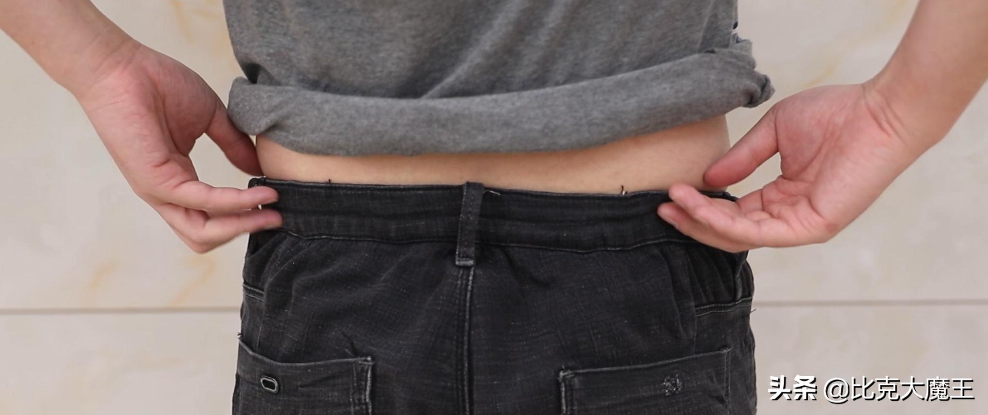 裤腰大简易处理方法,裤腰大了剪掉怎么缝