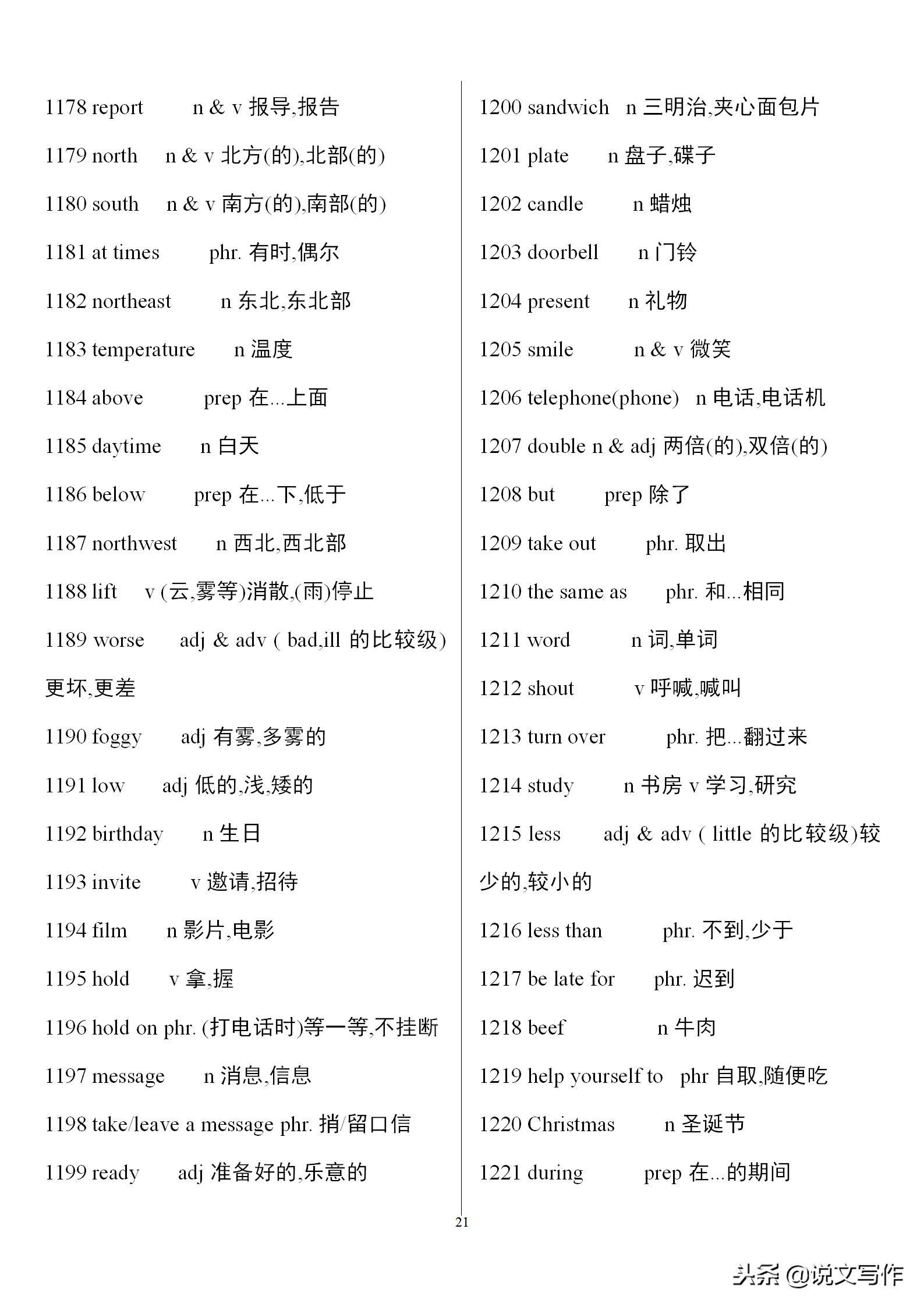 初三英语中考单词必备,中考英语人教版必备单词卡片