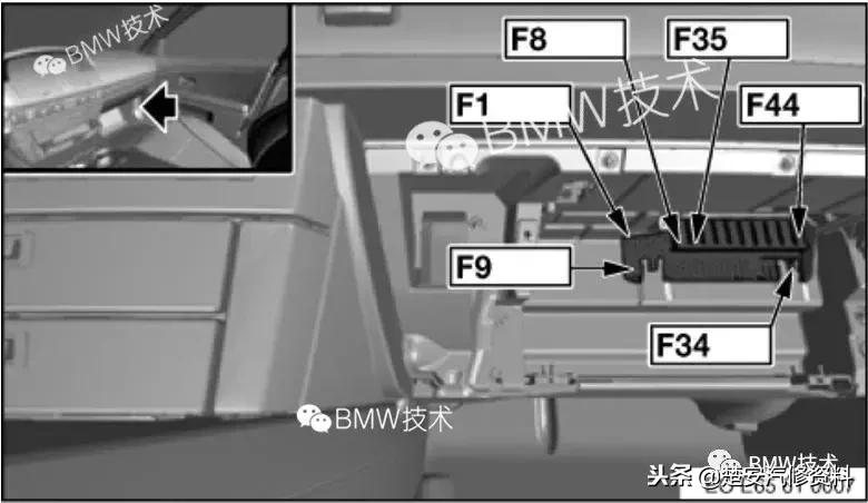 宝马点烟器保险丝标志图,宝马525li点烟器保险丝位置