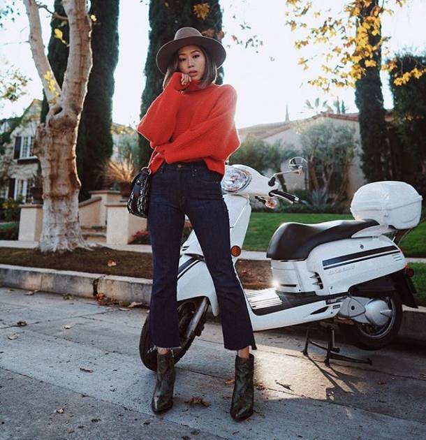 直筒裤短靴是你冬季的穿搭首选吗,冬季穿搭短靴牛仔裤