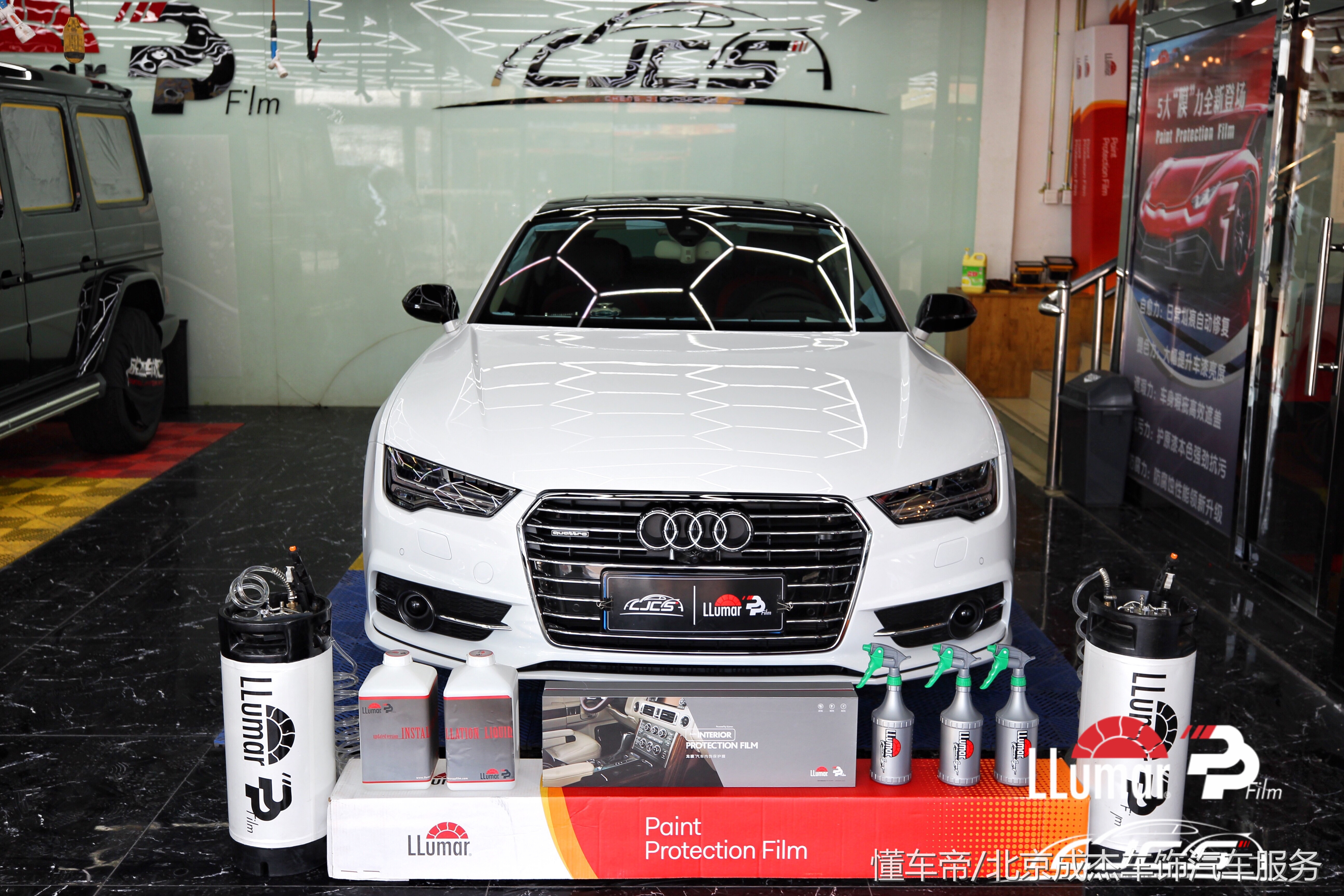 奥迪a7l黑武士贴隐形车衣,奥迪a7隐形车衣如何选择