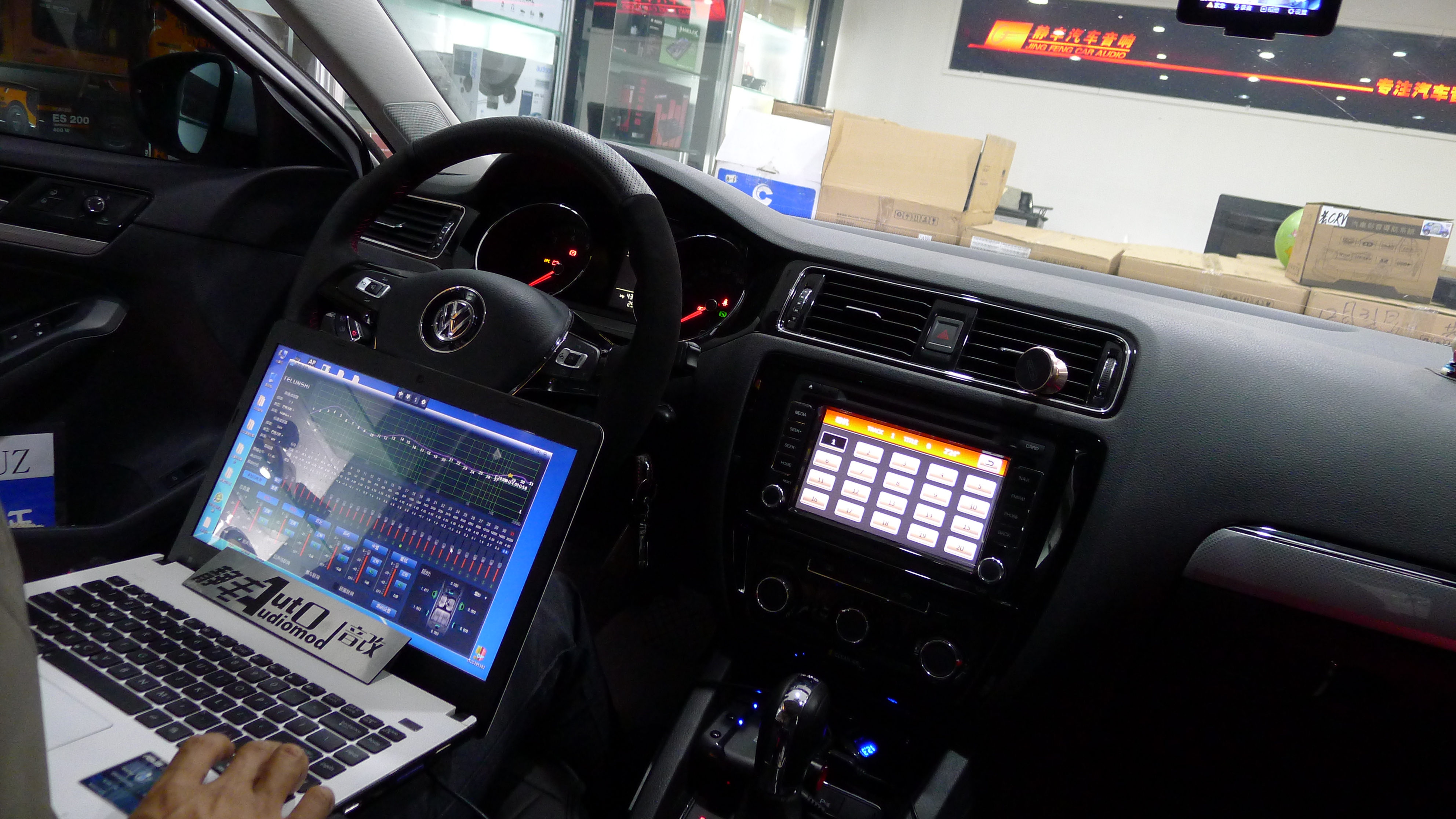 新速腾音响改装用多少寸喇叭,大众新速腾音响加装分频器