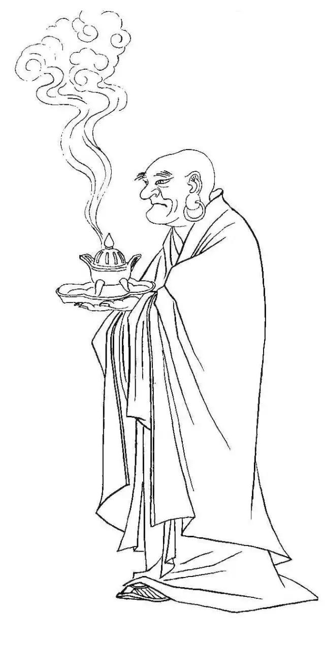 白描罗汉全本,罗汉白描100幅