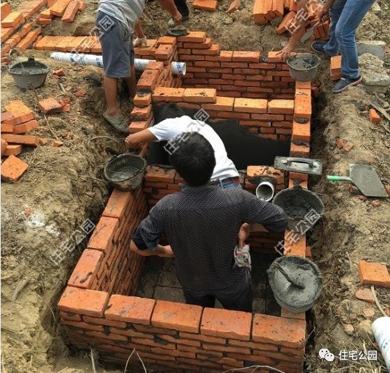 农村自建房院内化粪池施工,自建房化粪池的工作全过程