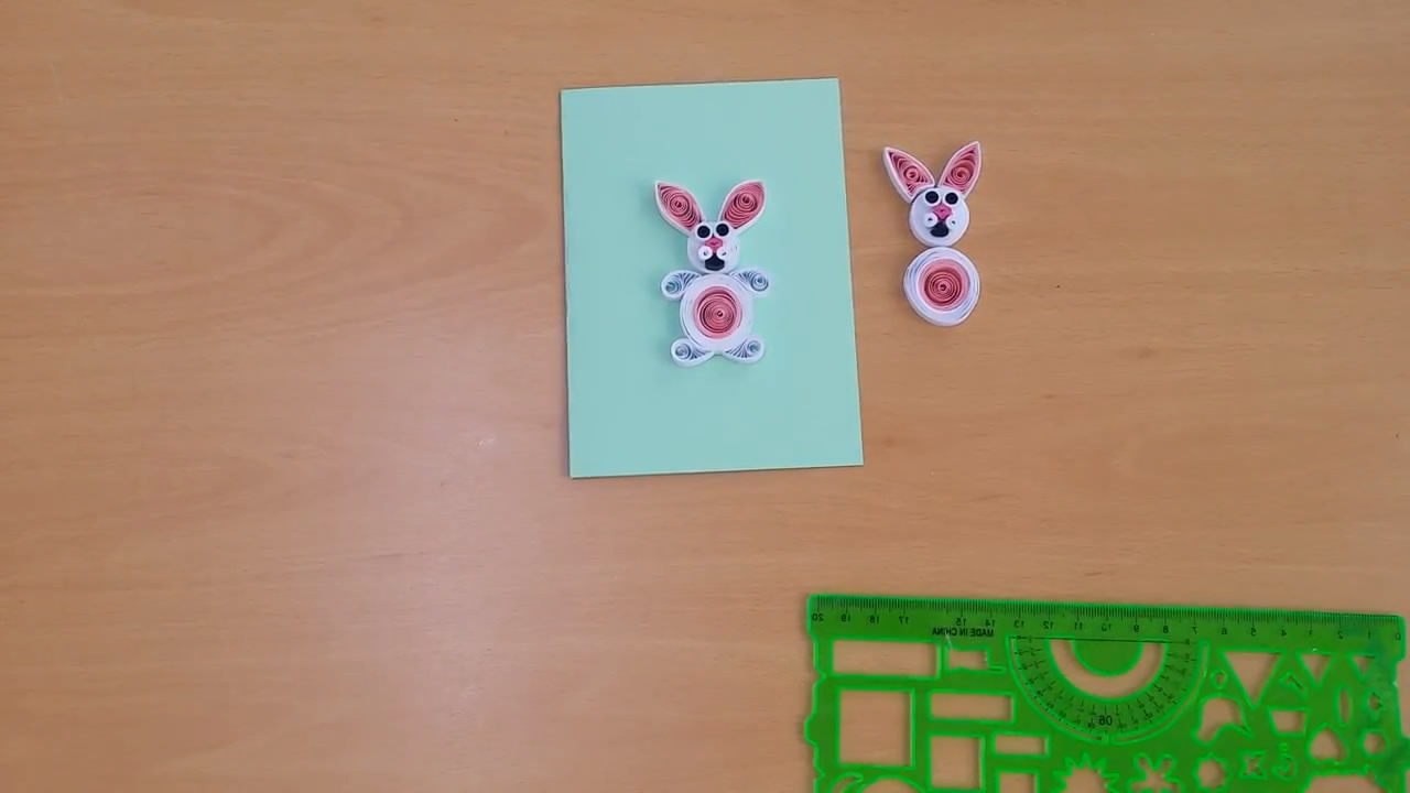 兔子立体贺卡的制作方法简单易学,兔子贺卡制作方法简单又漂亮平面