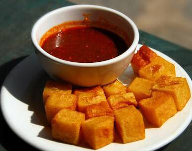 云南特色小吃豌豆粉,云南油炸豌豆粉