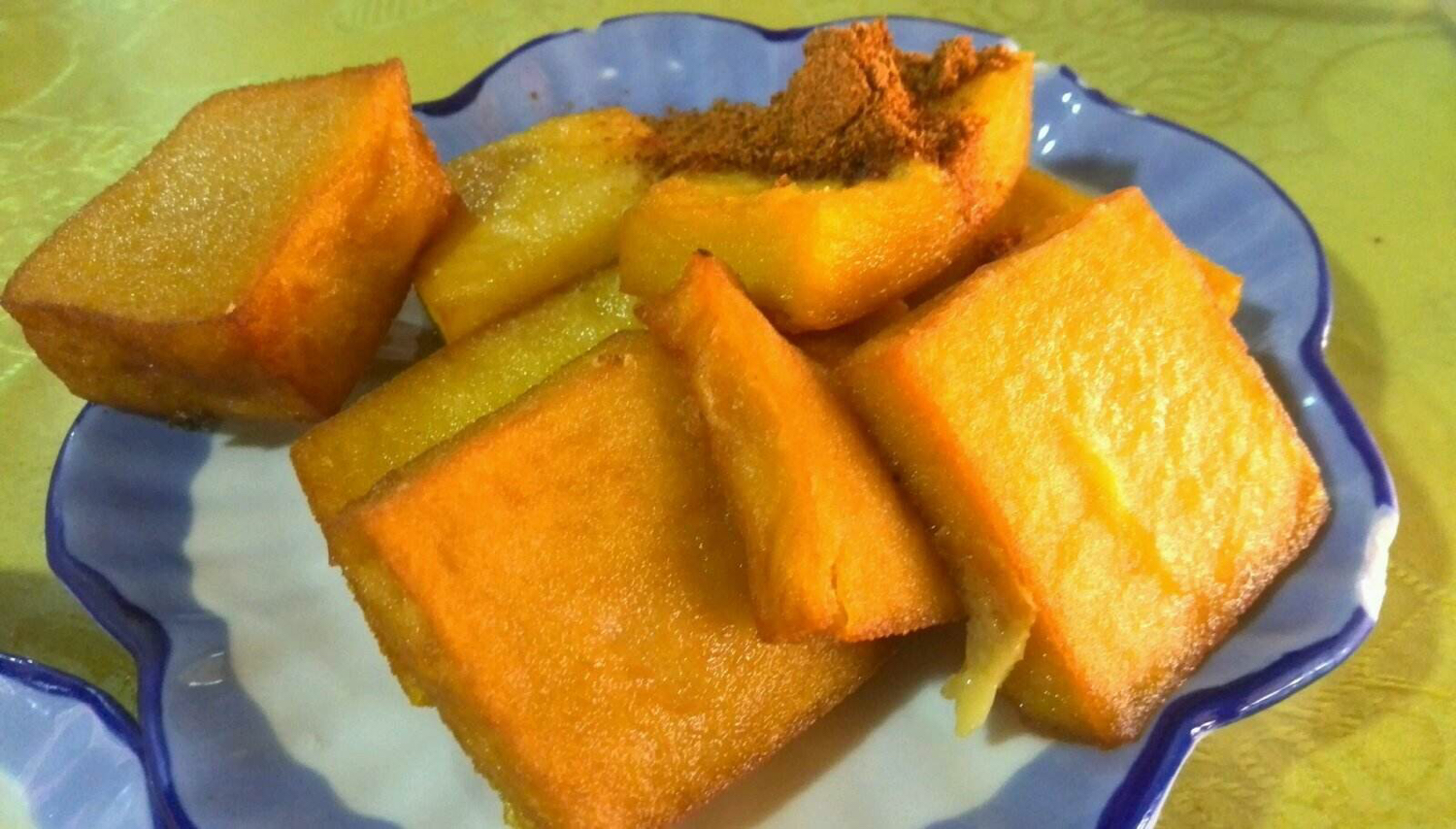 云南特色小吃豌豆粉,云南油炸豌豆粉