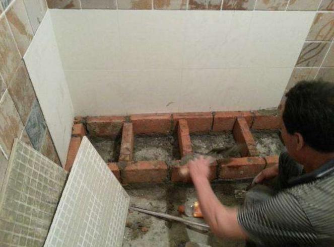 泥工师傅做的橱柜吊柜,泥工师傅用瓷砖打橱柜