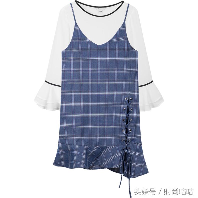 胖mm时尚荷叶边连衣裙,cos荷叶边连衣裙穿搭