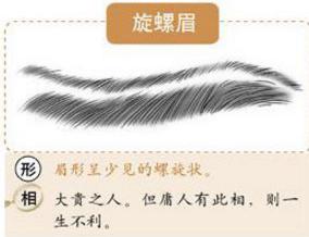 螺旋眉型,螺旋眉毛上翘