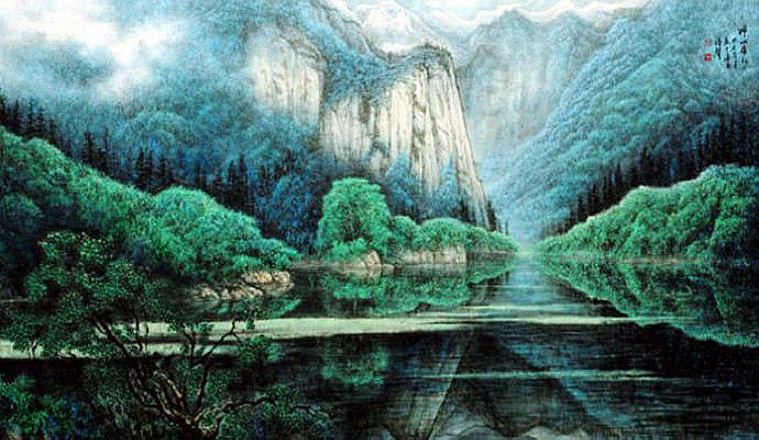 天天漫画网：画家沈福馨《空山不见人但闻人语声》