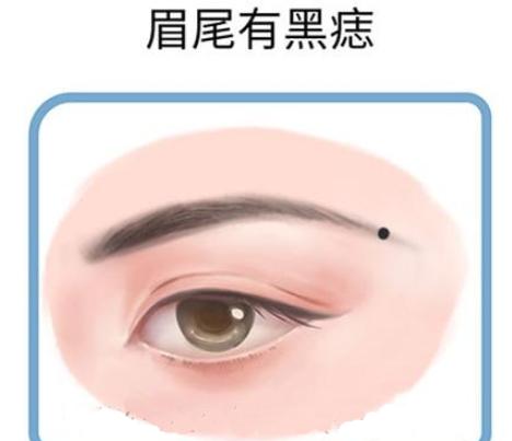 左眼眉毛上有颗痣是什么意思,眉毛上有痣的各个部位详细图