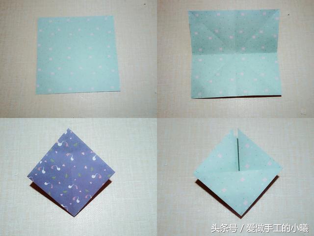 小时候小花篮折纸,儿童手工折纸大全花篮